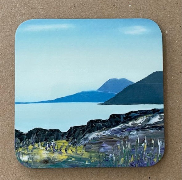 An Arran seascape by Scottish Artist on a square seascape.